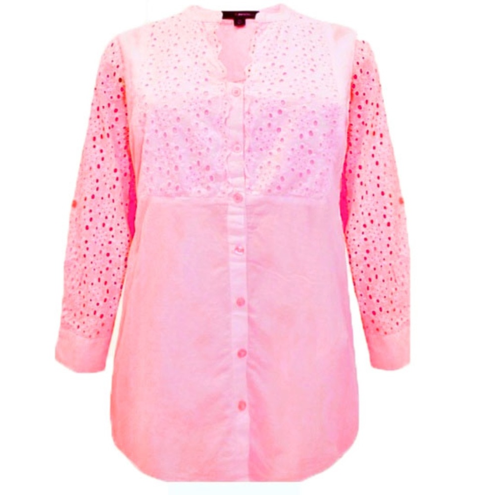 NWT cotton eyelet embroidered tunic - Picture 3 of 9